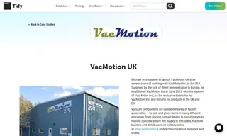 Preview of the VacMotion Ltd Case Study