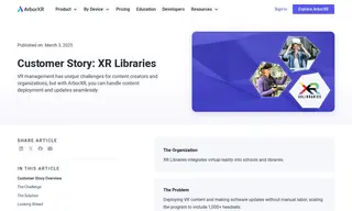 Preview of the XR Libraries Case Study