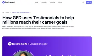 Preview of the GED Testing Service (ged) Case Study