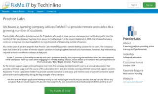 Preview of the Practice Labs Case Study