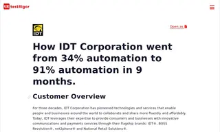 Preview of the IDT Corporation Case Study