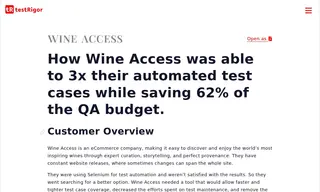 Preview of the Wine Access Case Study