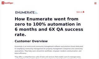 Preview of the Enumerate Case Study