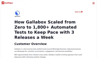Preview of the Gallabox Case Study