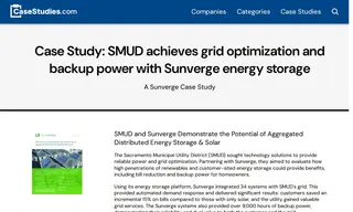Preview of the SMUD Case Study