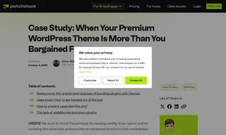 Preview of the ThemeForest Case Study