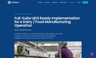 Preview of the Dairy and Food Manufacturing Client Case Study