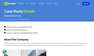 Preview of the Toshvin Analytical Pvt. Ltd Case Study