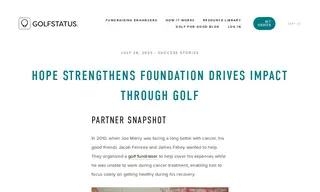 Preview of the Hope Strengthens Foundation (hsf) Case Study