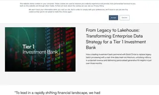 Preview of the Tier 1 Investment Bank Case Study