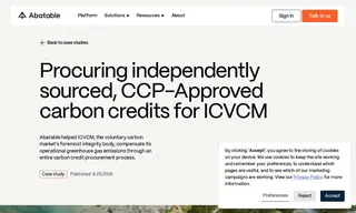 Preview of the Integrity Council for the Voluntary Carbon Market Case Study