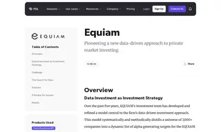 Preview of the EQUIAM Case Study