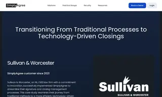 Preview of the Sullivan & Worcester Case Study