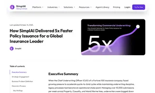 Preview of the Fortune 100 Insurance Company Case Study