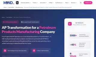 Preview of the UAE-headquartered Petroleum Products Manufacturer Case Study