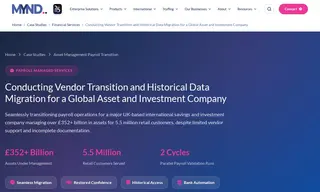 Preview of the Major UK-based International Savings and Investment Company Case Study