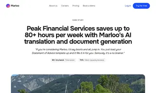 Preview of the Peak Financial Services Case Study