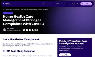 Preview of the Home Health Care Management Case Study