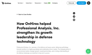 Preview of the Professional Analysis, Inc Case Study