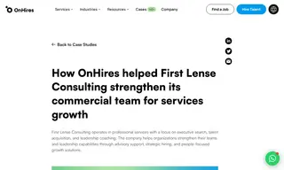 Preview of the First Lense Consulting Case Study