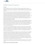 Preview of the Global Production Solutions Case Study