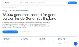 Preview of the Genomics England Research Environment (gel) Case Study