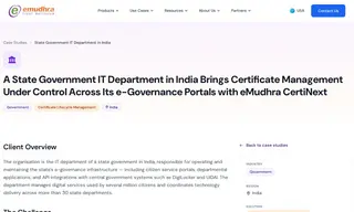 Preview of the State Government IT Department in India Case Study