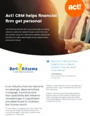 Preview of the Bert Ritsema Verzekeringen & Hypotheken Case Study