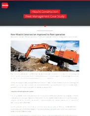 Preview of the Hitachi Construction Machinery (Australia) Pty Ltd Case Study