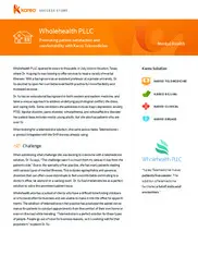 Preview of the Wholehealth PLLC Case Study