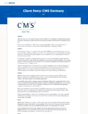 Preview of the CMS Germany Case Study