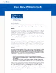 Preview of the Wilkins Kennedy Case Study