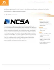 Preview of the National Center for Supercomputing Applications Case Study