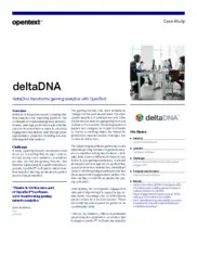 Preview of the deltaDNA Case Study