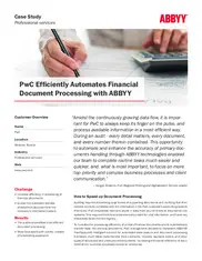 Preview of the PWC Case Study