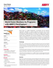 Preview of the World Vision Case Study