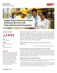 Preview of the TAKE Supply Chain Case Study