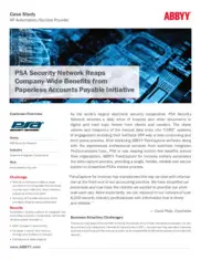 Preview of the PSA Security Network Case Study