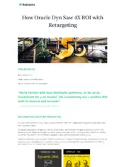 Preview of the Oracle Dyn Case Study