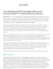 Preview of the TVS Cable Case Study