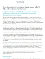 Preview of the Taiwan Broadband Communication Case Study