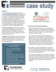 Preview of the Community Foundation of North Central Washington Case Study