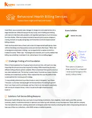 Preview of the Behavioral Health Billing Services Case Study