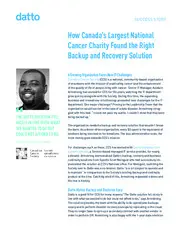 Preview of the Canadian Cancer Society Case Study