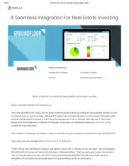 Preview of the GROUNDFLOOR Case Study