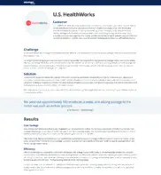 Preview of the U.S. HealthWorks Case Study
