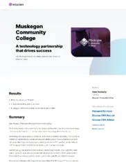 Preview of the Muskegon Community College Case Study