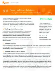 Preview of the Nexus Healthcare Solutions Case Study