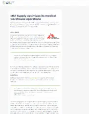 Preview of the MSF Case Study