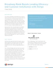 Preview of the Broadway Bank Case Study